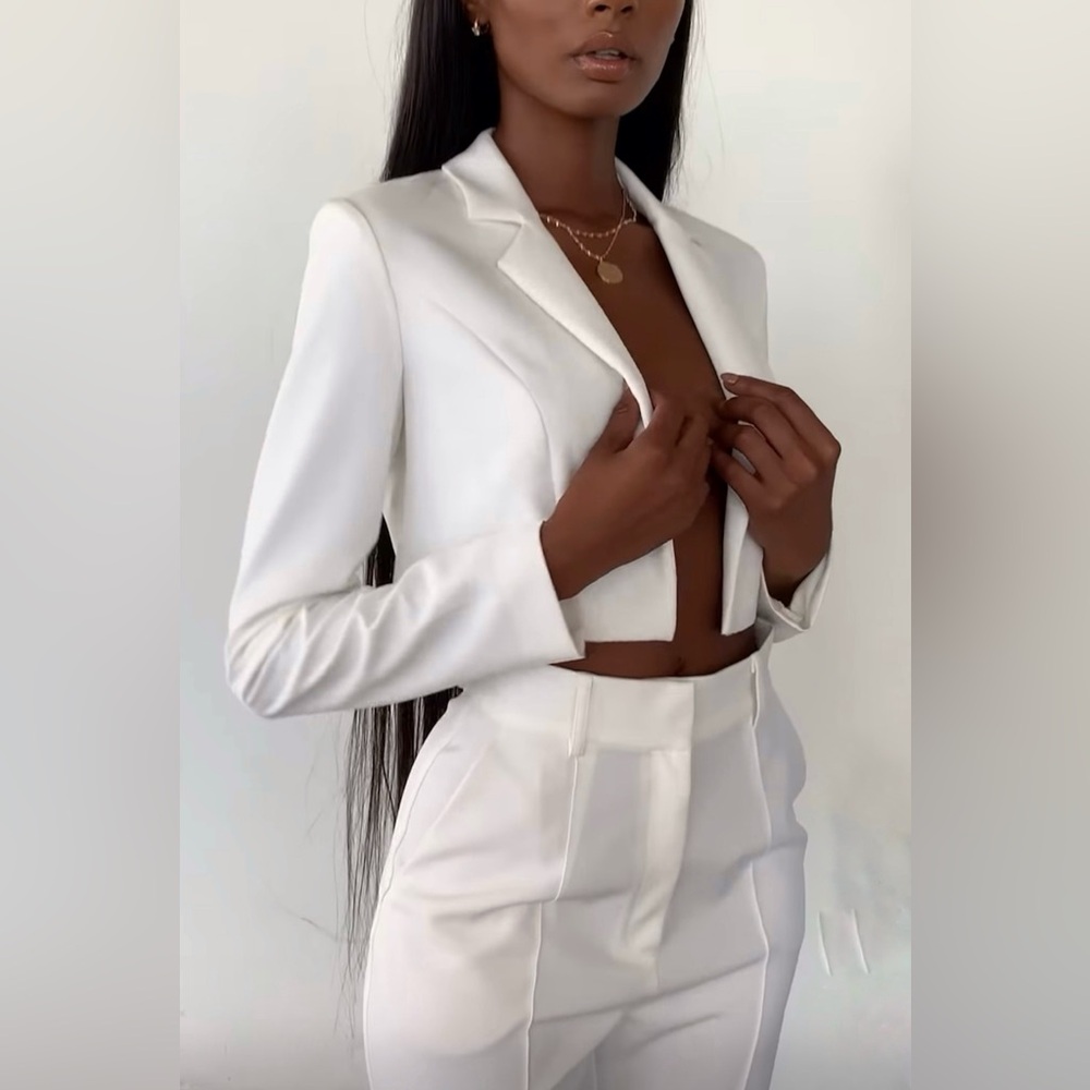 Oh Polly Ivory Blazer & Pants Set (UK 8 / US 4)